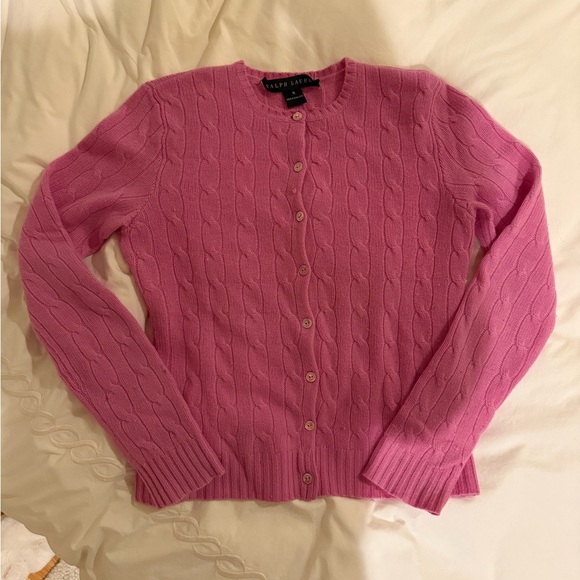 Ralph Lauren Pink Cardigan - Picture 2 of 5